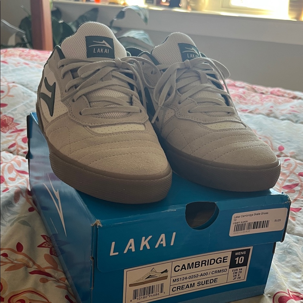 Lakai Cambridge Cream Suede Sneakers